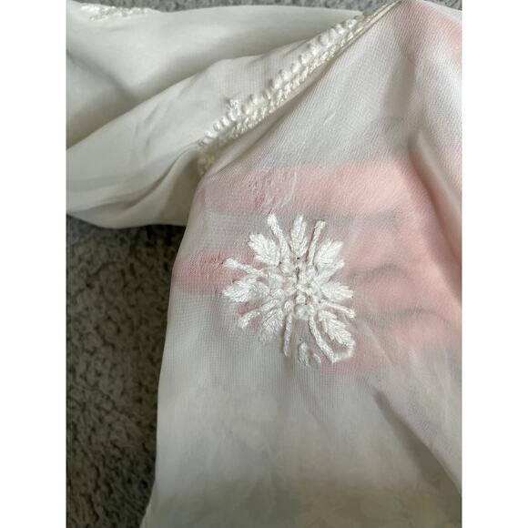 Gretchen Scott Designs Tunic Top Small Embroidered Sheer Coverup Boho Beach - Picture 12 of 16